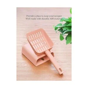 Cuchara de arena para gatos con soporte para carrito_2