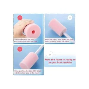 Honoson 4 tamaños 8 piezas de insertos de vaso de espuma_3