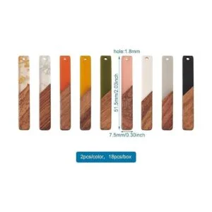 Beadthoven Dijes de resina de madera natural para_3