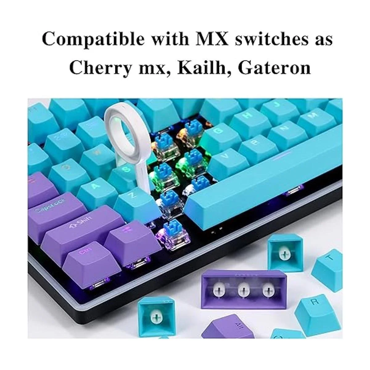 Ussixchare Keycaps Juego de teclas PBT con_5