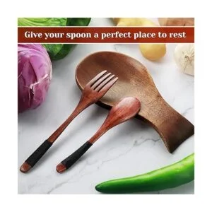 Soporte de cuchara para estufa soporte de bambú para_6