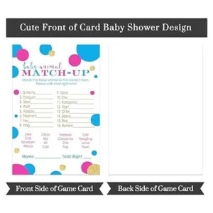 Paquete de 25 tarjetas de juego a juego de animales de_4