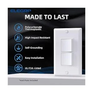 ELEGRP Decorator Interruptor de luz basculante doble_2