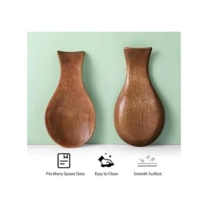 Soporte de cuchara para estufa soporte de bambú para_2