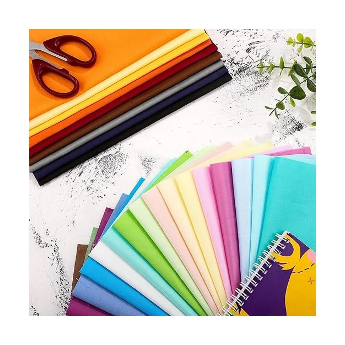 Macarrie Paquete de 40 piezas de tela de color sólido de_4