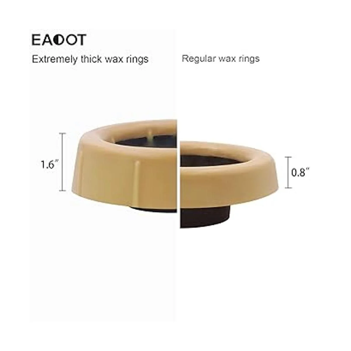 EADOT Kit de anillo de cera para inodoro extra grueso con_3