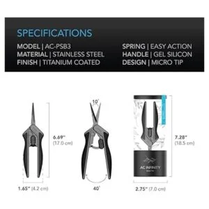 AC Infinity Tijeras de podar de acero inoxidable de 6.6_6