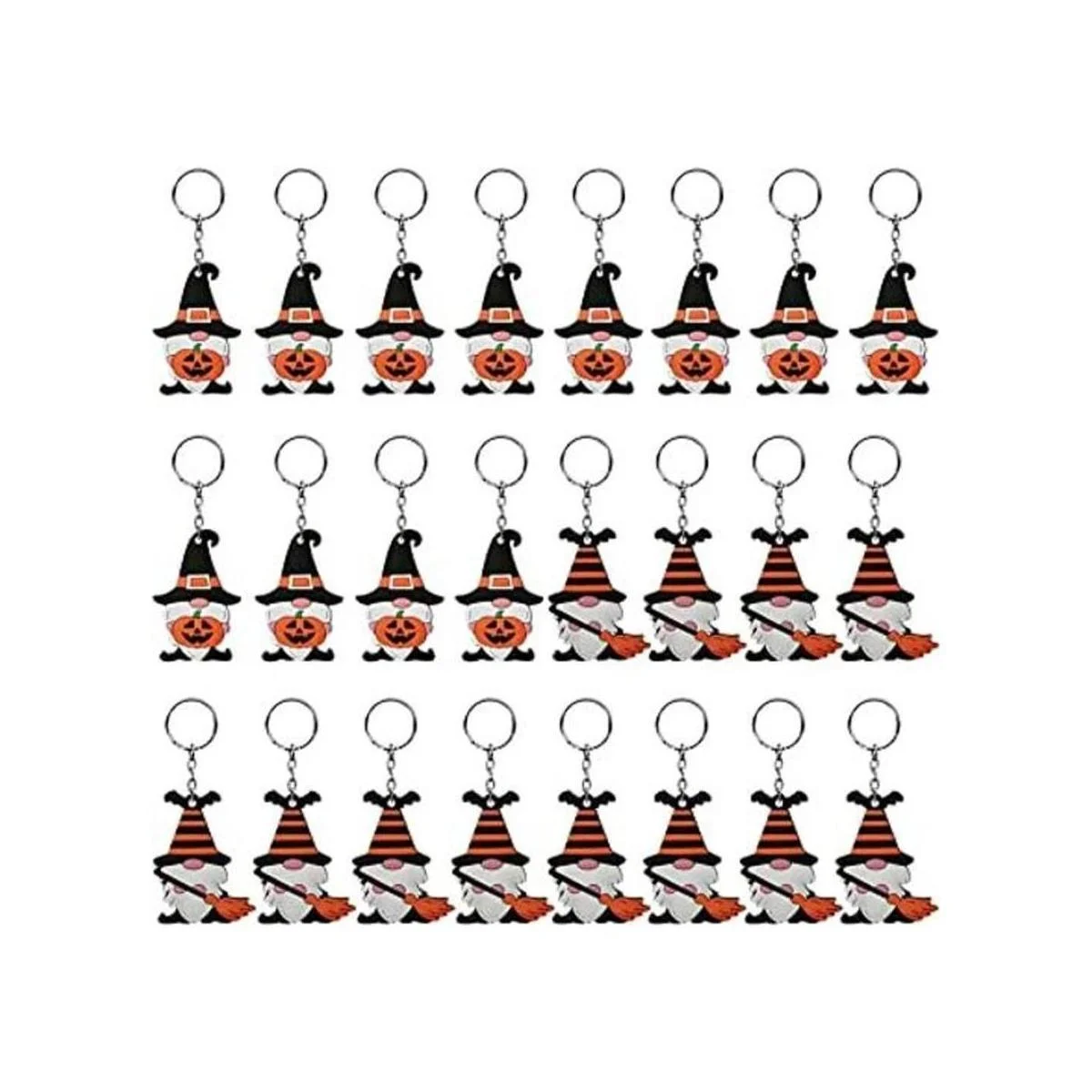 Mirabuy 24 llaveros de gnomo de Halloween para fiestas de_1