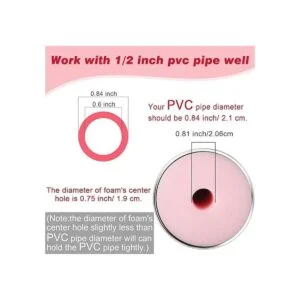 Honoson 4 tamaños 8 piezas de insertos de vaso de espuma_5