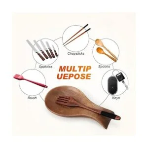 Soporte de cuchara para estufa soporte de bambú para_4