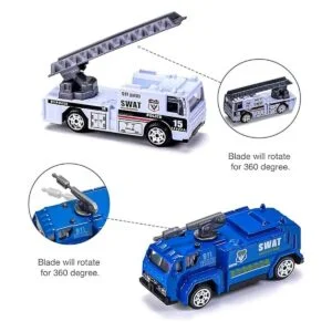 Juego de 14 unidades de vehículos de camión de rescate de_2