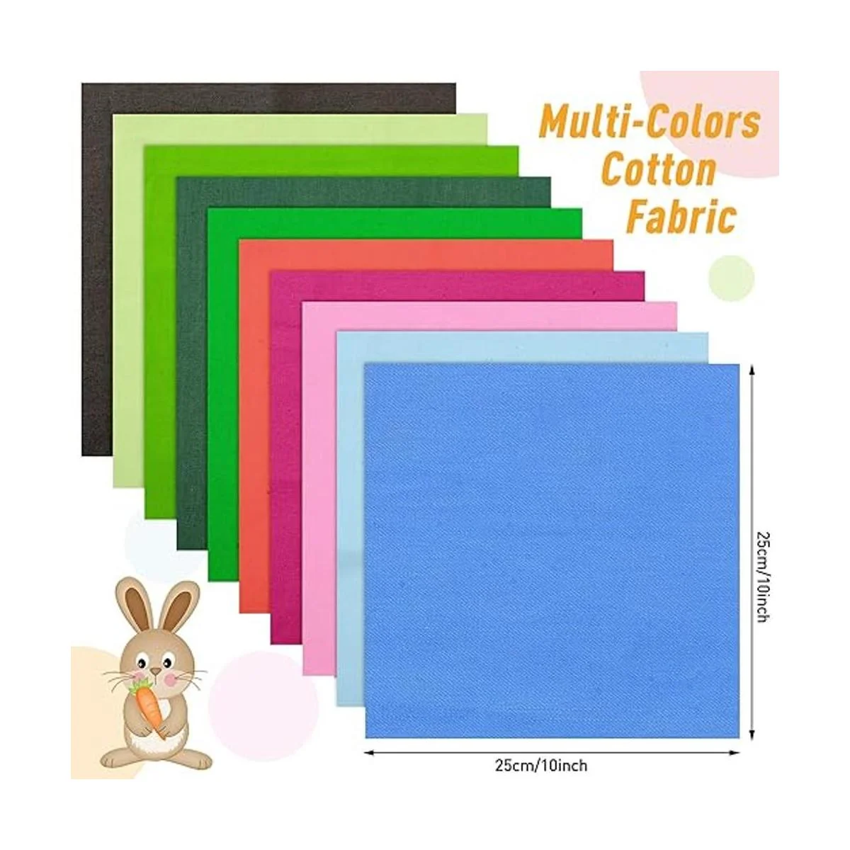 Macarrie Paquete de 40 piezas de tela de color sólido de_2