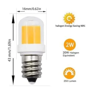 Paquete de 5 bombillas LED E12 de 2 W equivalentes a 20 W_3