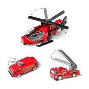 Juego de 14 unidades de vehículos de camiones de bomberos_4