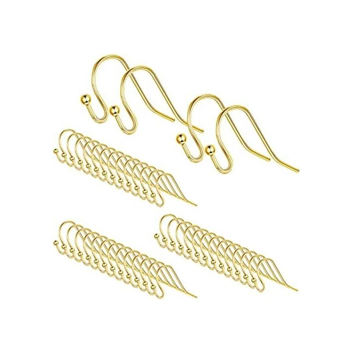 Ganchos para pendientes chapados en oro de 14 quilates_1