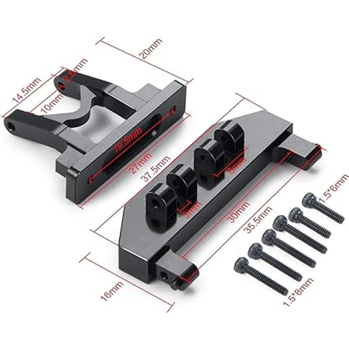 1 Unidades de metal Cuerpo trasero Shell Mount para 124_5