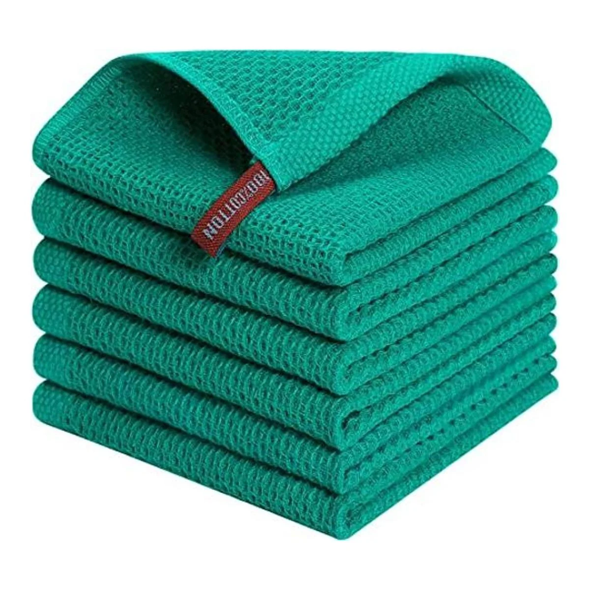 Paños de cocina 100 de tejido gofre paquete de 6_1