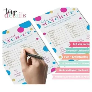 Paquete de 25 tarjetas de juego a juego de animales de_2