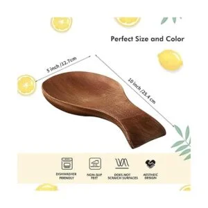 Soporte de cuchara para estufa soporte de bambú para_3