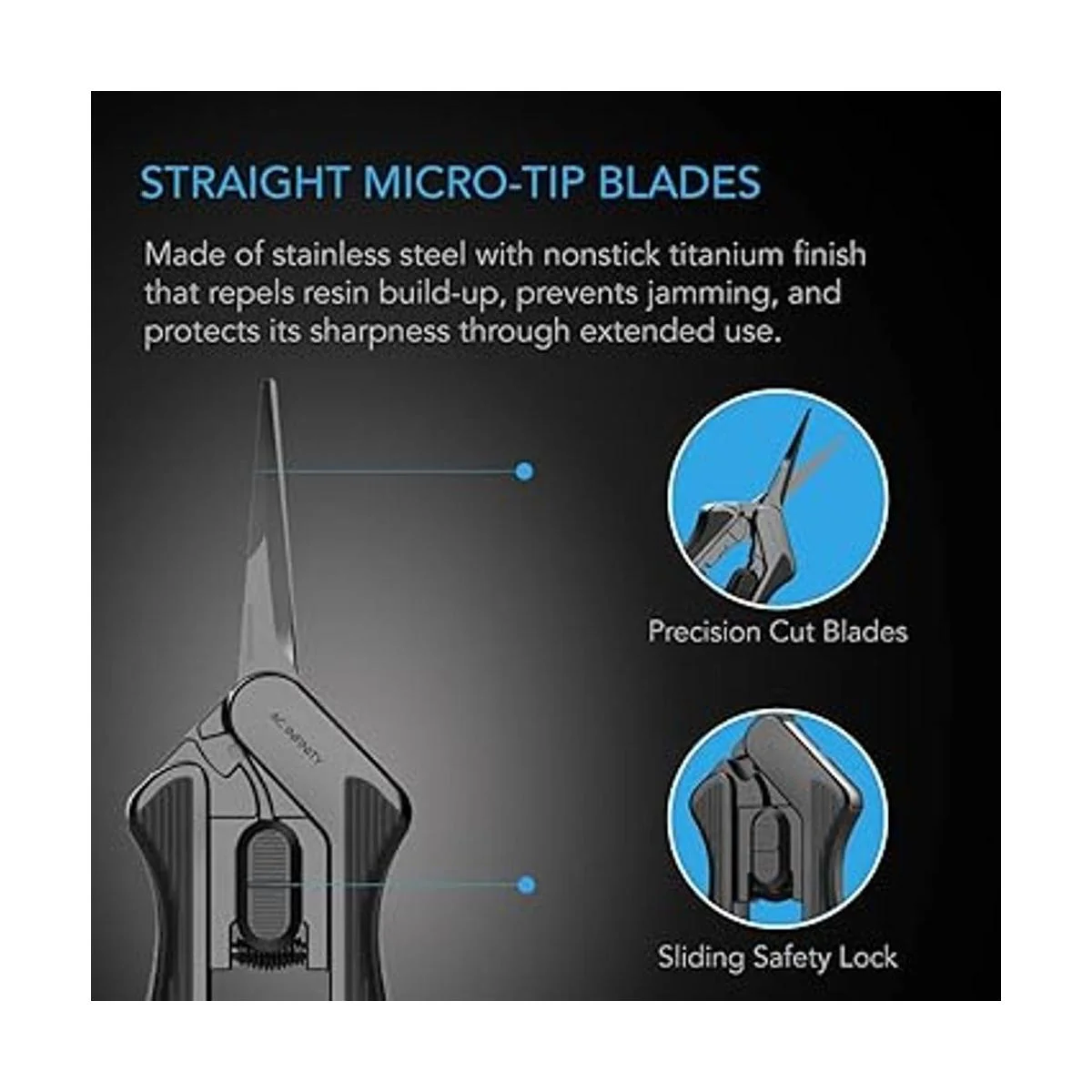 AC Infinity Tijeras de podar de acero inoxidable de 6.6_3