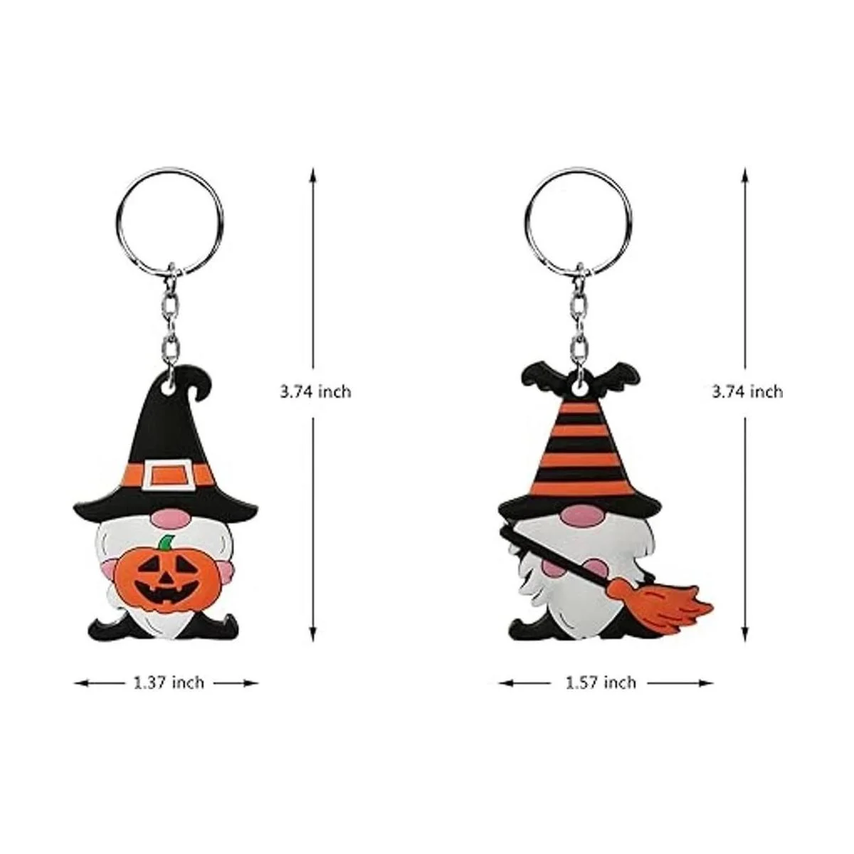 Mirabuy 24 llaveros de gnomo de Halloween para fiestas de_2