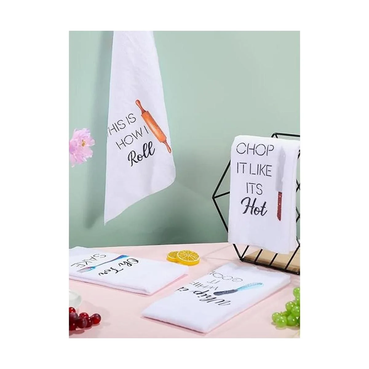 4 piezas divertidas toallas de cocina con dicho divertido_7