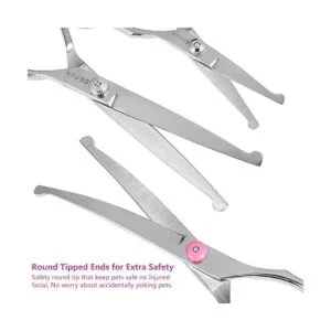 GEMEK Juego de 4 tijeras de aseo profesional de acero_5