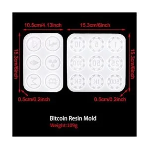 Molde de silicona para monedas iSuperb con 2 piezas de_7