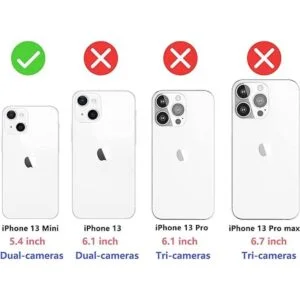 Tekcoo Funda tipo cartera compatible con iPhone 13 Mini_2