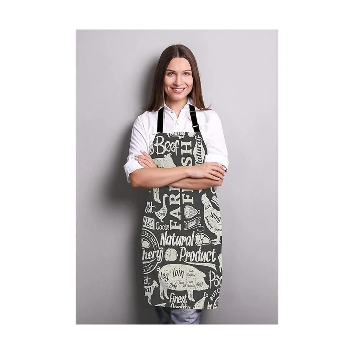 Lefolen Butcher Butchery Animal Ajustable Babero Delantal_3