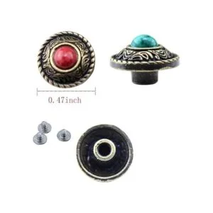 Mingchen 40 piezas retro imitación turquesa gran ojo_2