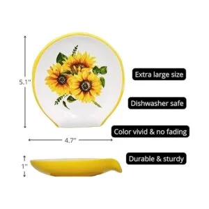 Decoración de cocina de girasol Reposapié de cuchara de_5