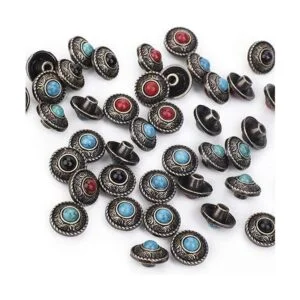 Mingchen 40 piezas retro imitación turquesa gran ojo_4