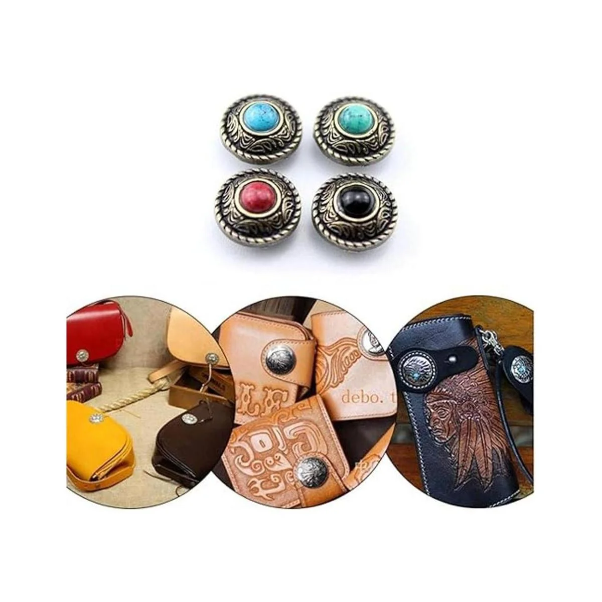 Mingchen 40 piezas retro imitación turquesa gran ojo_3