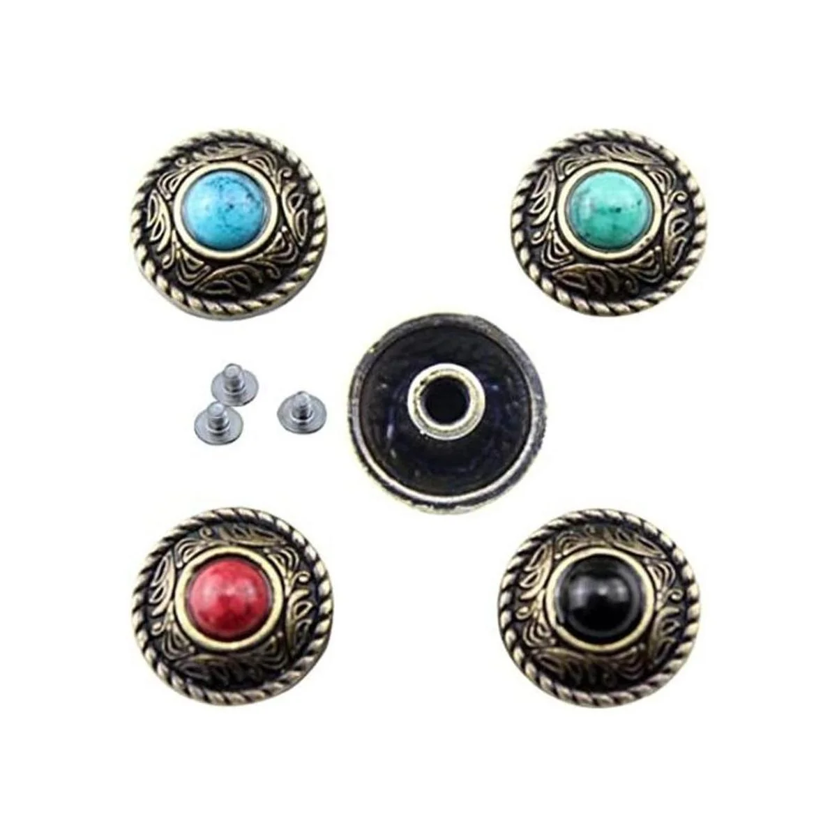 Mingchen 40 piezas retro imitación turquesa gran ojo_1