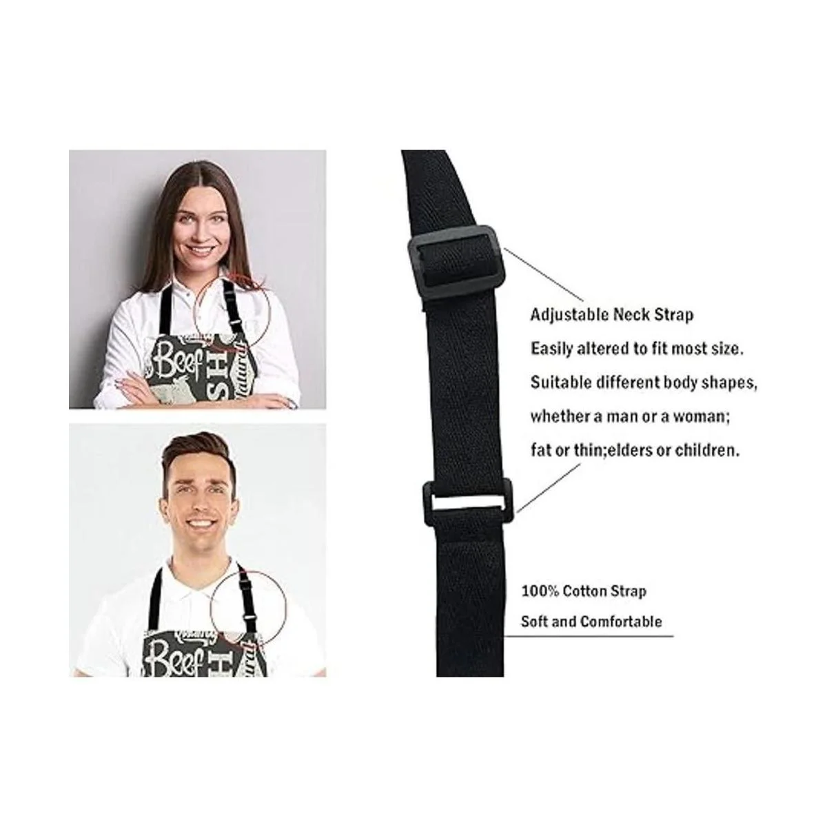 Lefolen Butcher Butchery Animal Ajustable Babero Delantal_5