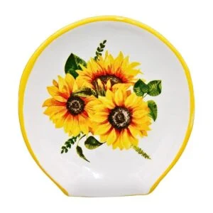 Decoración de cocina de girasol Reposapié de cuchara de_1