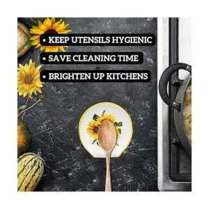 Decoración de cocina de girasol Reposapié de cuchara de_3