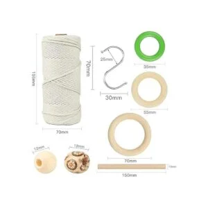 Kit de macramé suministros de macramé de 109 yardas x_4