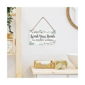 LHIUEM Wash Your Hands Ya Letrero de animales sucios_5