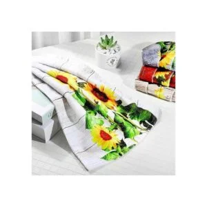 4 piezas vintage girasoles colgantes toalla de cocina en_4