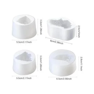 4 moldes de cristal de resina de silicona de resina de_2