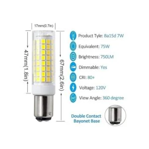 Ba15d Bombillas LED regulables base de bayoneta de doble_2