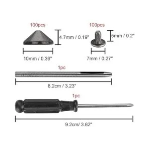 YORANYO 100 juegos de picos de cono y tachuelas de 0.185_2