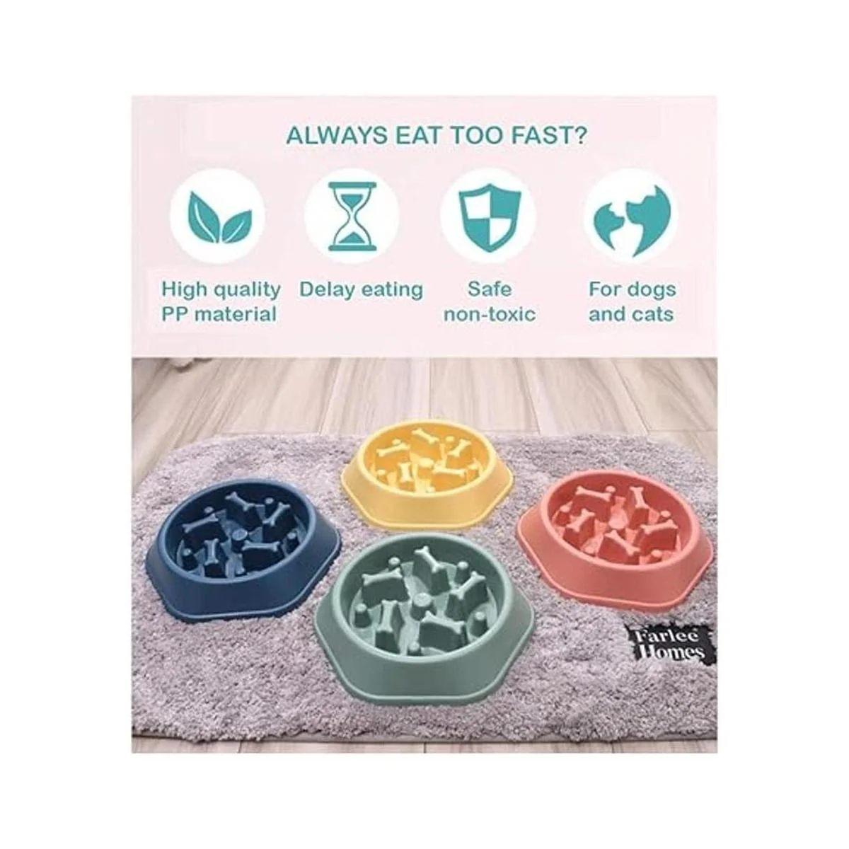 Cuencos de alimentación lenta para perro cuenco de_6