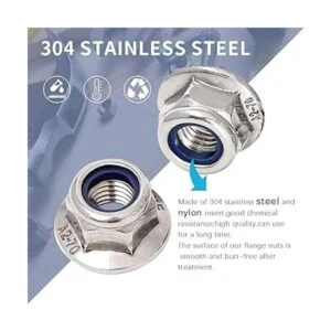 Kit surtido de tuercas de brida de nailon de acero_6