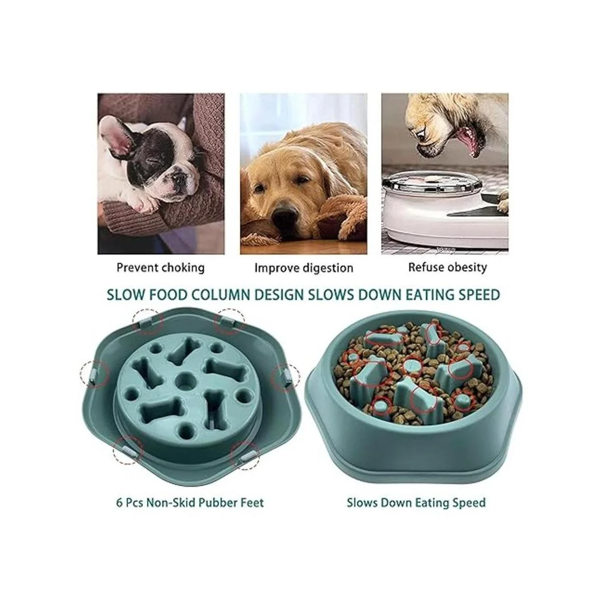 Cuencos de alimentación lenta para perro cuenco de_3