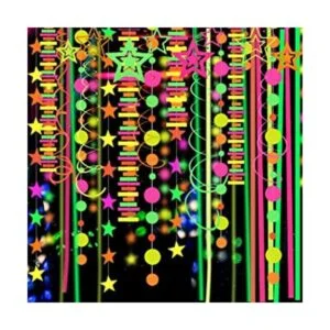 Guirnalda de papel de neón UV de 508 pies serpentinas de_1