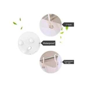 Cortina de ducha floral verde azulado juego de cortina de_4