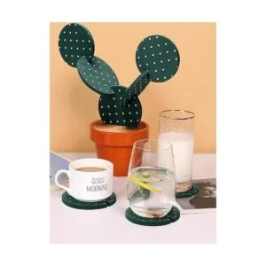 Juego de 6 posavasos de cactus divertidos para bebidas con_3